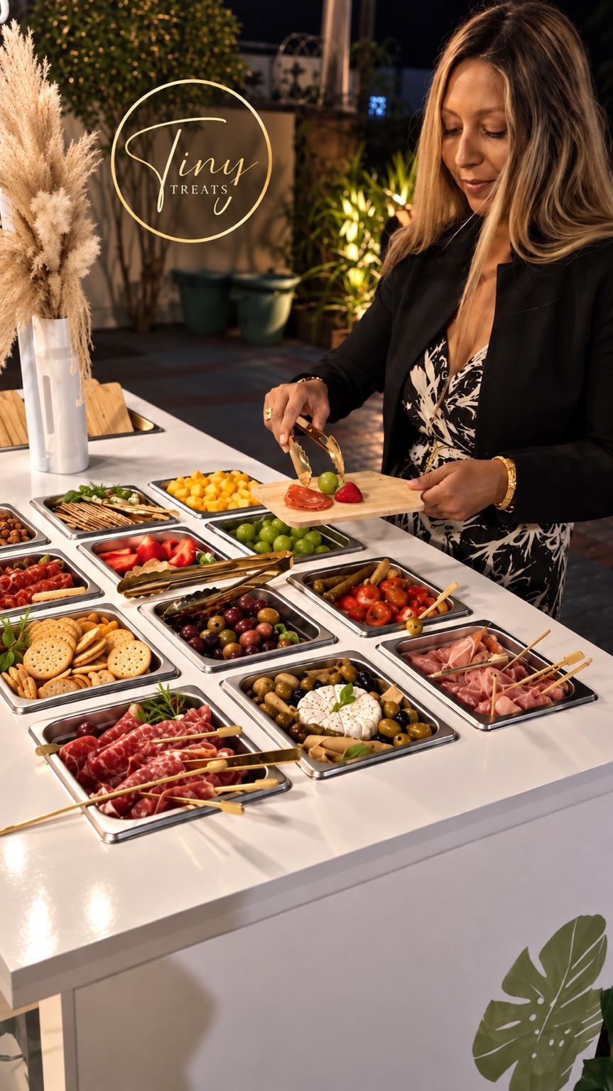 Voir la photo de préparation d’une planche charcuterie et fromages